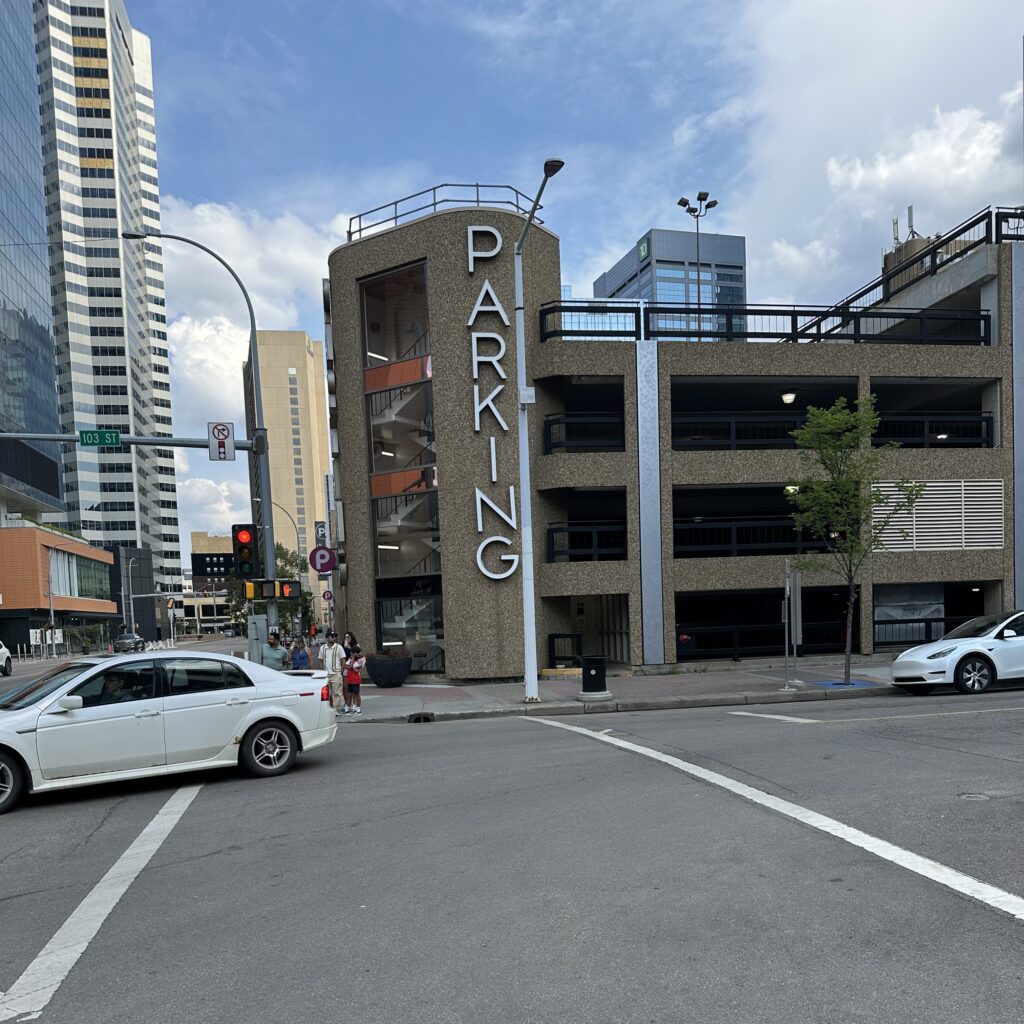 Parking garage, downtown Edmonton