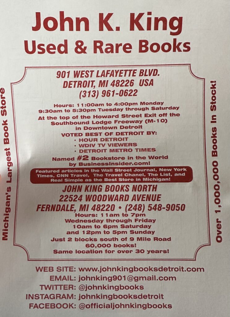 John K. King Bookstore, Detroit Michigan
